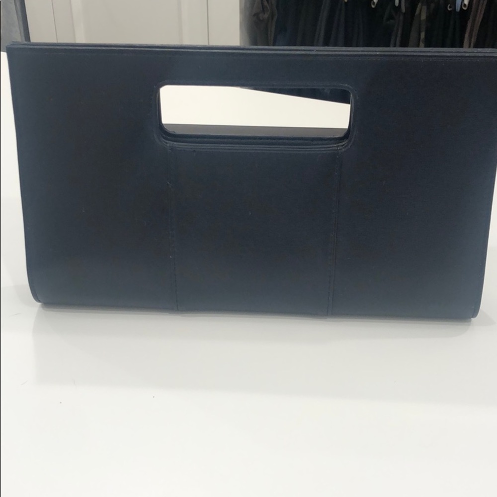 Never Used Navy Blue Top Handle Clutch - Picture 1 of 13